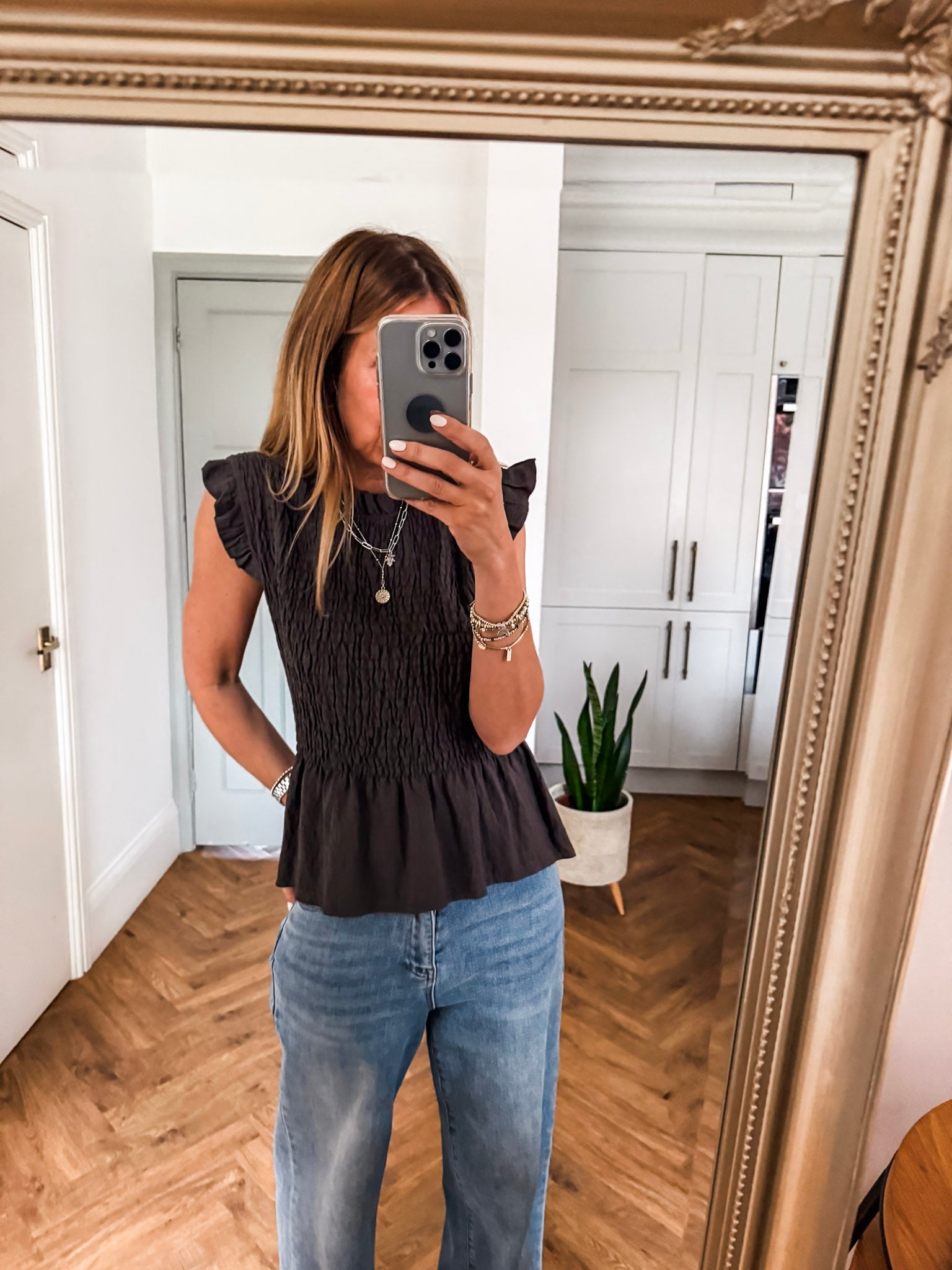 Frill Sleeve Shirred Top – MOO BOU