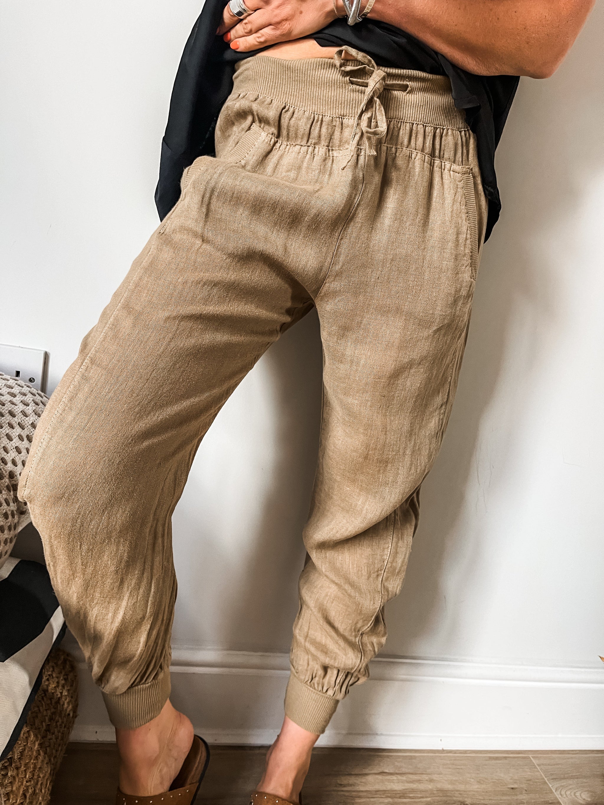 Linen joggers online