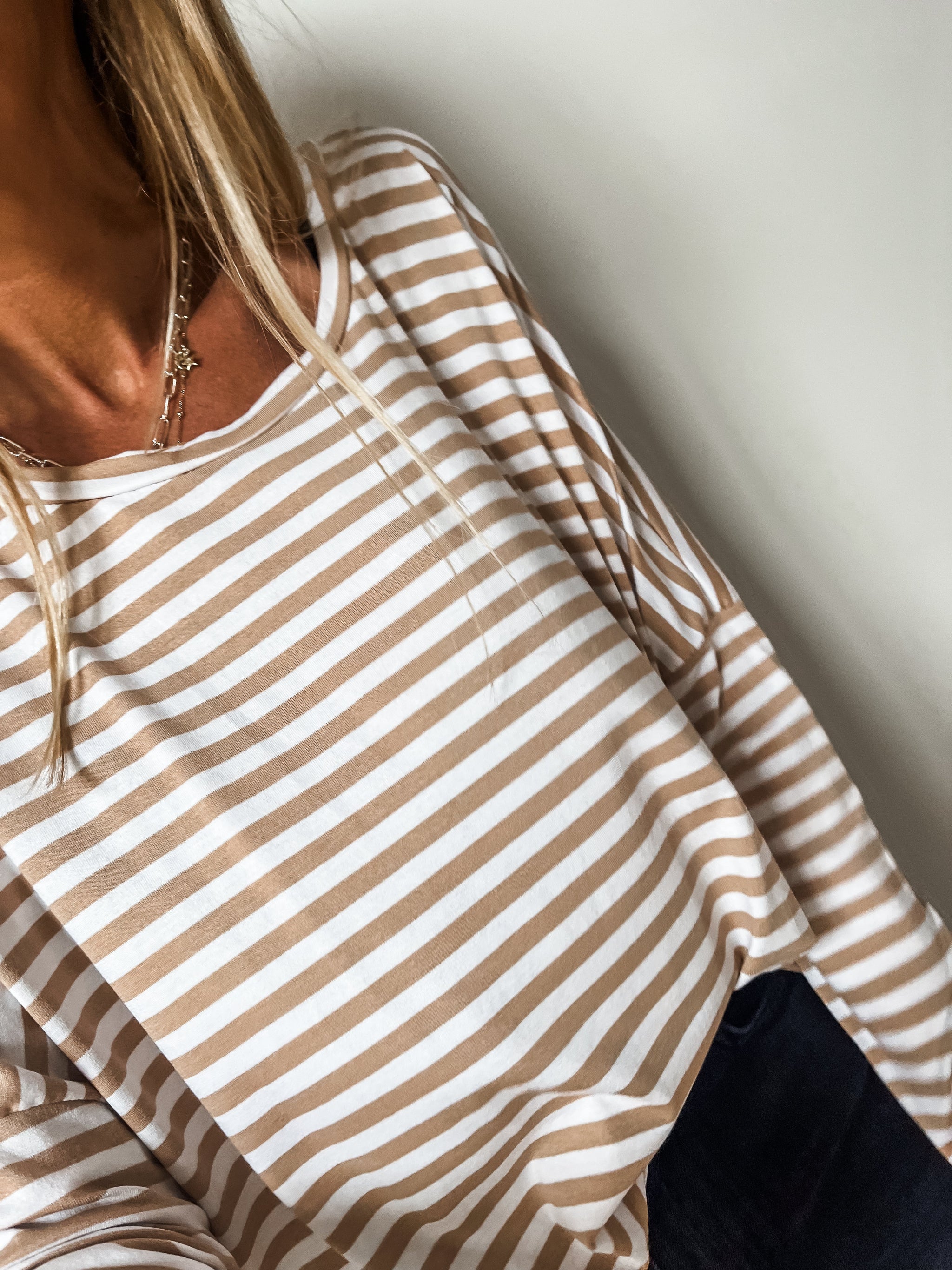 Striped Long Sleeve Jersey Top – MOO BOU