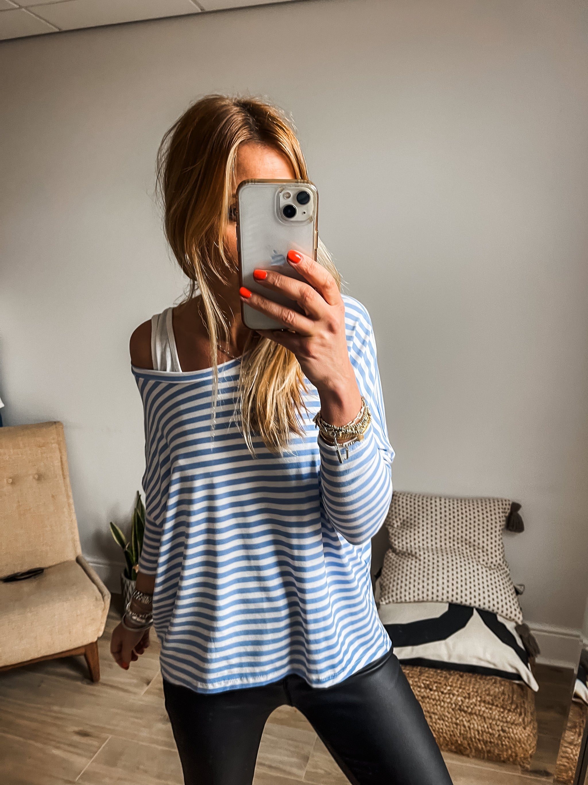 Striped Long Sleeve Jersey Top – MOO BOU
