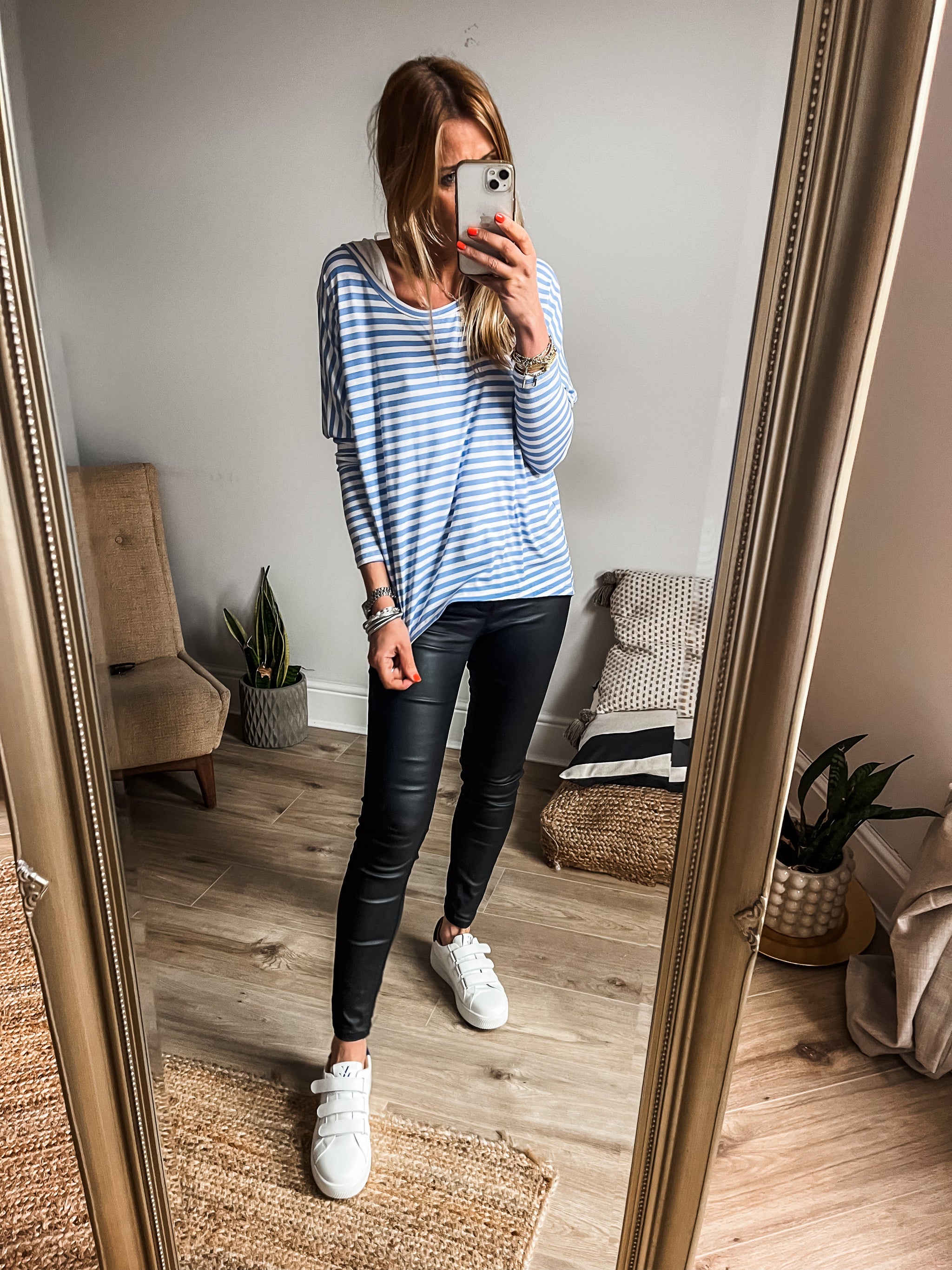 Striped Long Sleeve Jersey Top – MOO BOU